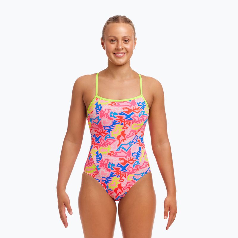 Moteriškas vientisas plaukimo kostiumėlis Funkita Single Strap One Piece rock star 2