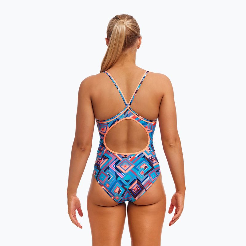 Moteriškas vientisas plaukimo kostiumėlis Funkita Diamond Back One Piece boxed up 3