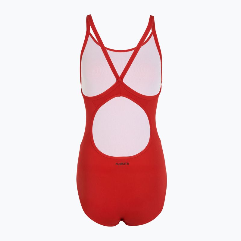 Moteriškas vientisas plaukimo kostiumas Funkita Diamond Back One Piece still red 2