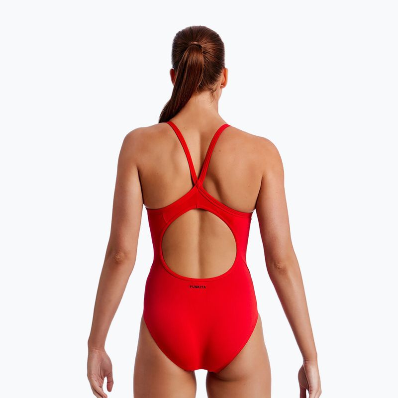 Moteriškas vientisas plaukimo kostiumas Funkita Diamond Back One Piece still red 2