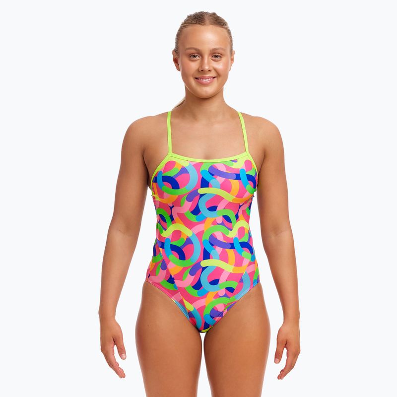 Moteriškas plaukimo vientisas kostiumas Funkita Single Strap One Piece curly wurly 2