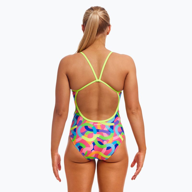 Moteriškas plaukimo vientisas kostiumas Funkita Single Strap One Piece curly wurly 3