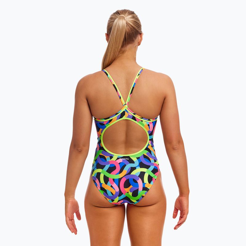 Moteriškas plaukimo vientisas kostiumas Funkita Diamond Back One Piece got worms 3