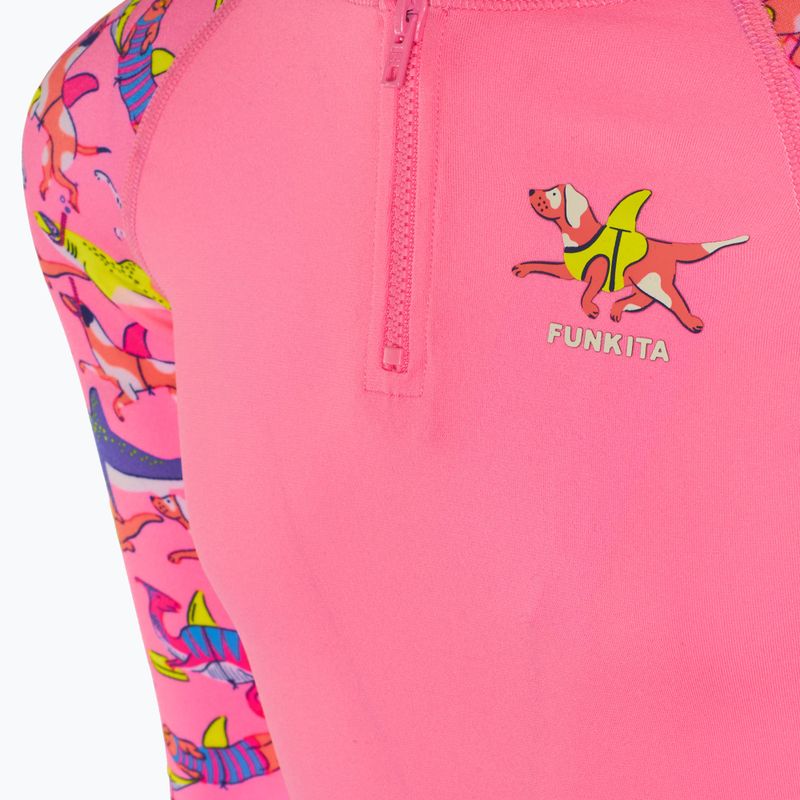 Marškinėliai ilgomis rankovėmis + vaikiškos plaukimo kelnaitės Funkita Zippy Rashie & Brief learner lane 3