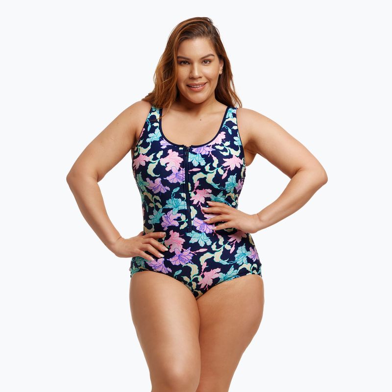 Moteriškas plaukimo vientisas kostiumas Funkita Zip Front One Piece fast flow 4