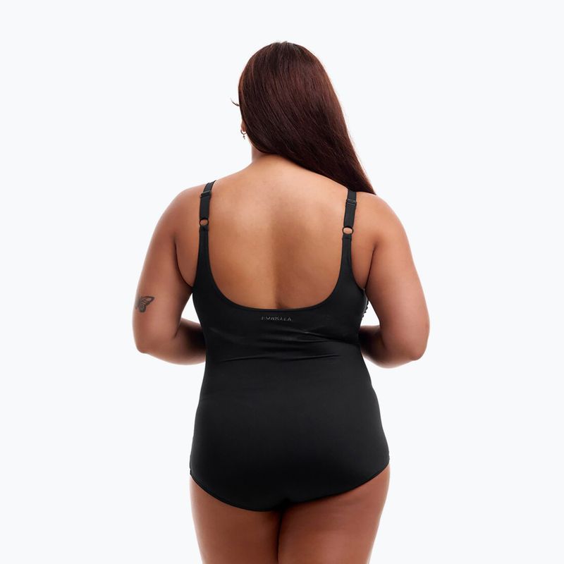 Moteriškas plaukimo vientisas kostiumas Funkita Scoop Neck One Piece still black 5