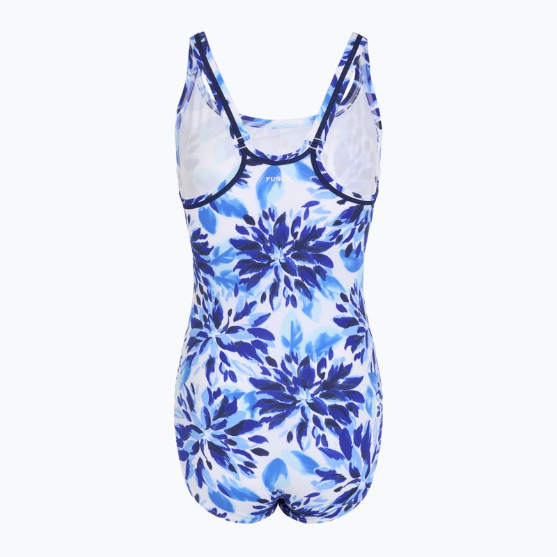 Moteriškas vientisas plaukimo kostiumas Funkita Locked In Lucy One Piece blossom blue 2