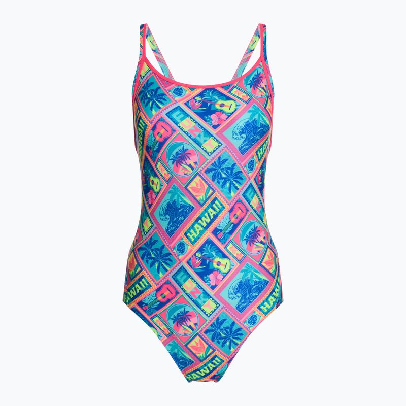 Moteriškas vientisas plaukimo kostiumas Funkita Diamond Back One Piece coco canel