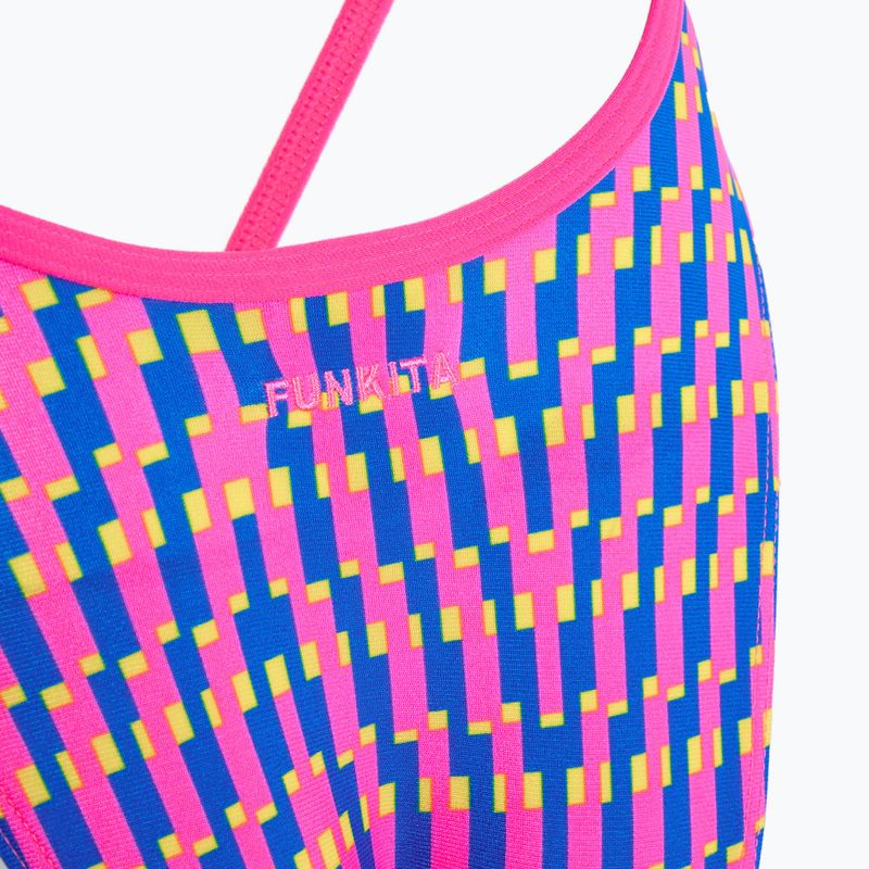 Moteriškas vientisas plaukimo kostiumas Funkita High Leg One Piece daily steps 3