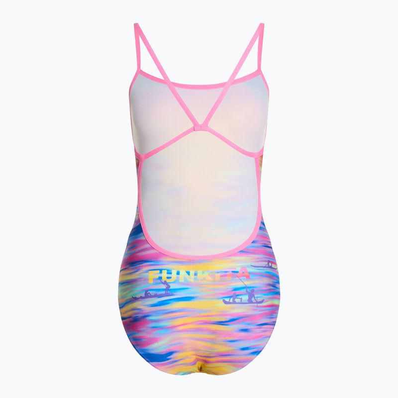 Moteriškas vientisas plaukimo kostiumas Funkita Single Strap One Piece darkinjung sunset 2