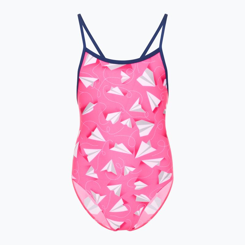 Vaikiškas vientisas plaukimo kostiumas Funkita Single Strap One Piece paper pink