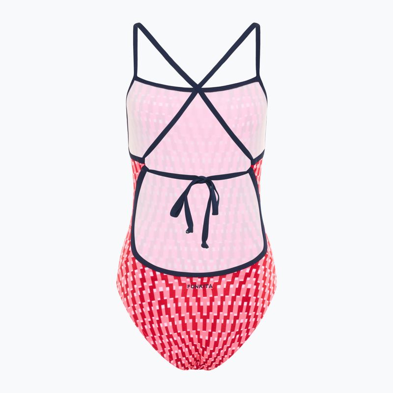 Moteriškas vientisas plaukimo kostiumas Funkita Tie Me Tight One Piece red 2