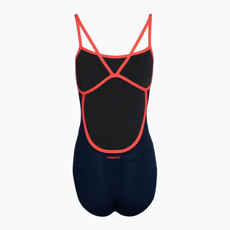 Moteriškas vientisas plaukimo kostiumėlis Funkita Single Strap One Piece ocean fire 2