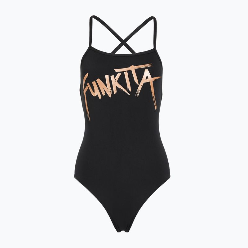 Moteriškas vientisas plaukimo kostiumas Funkita Strapped In One Piece bronzed