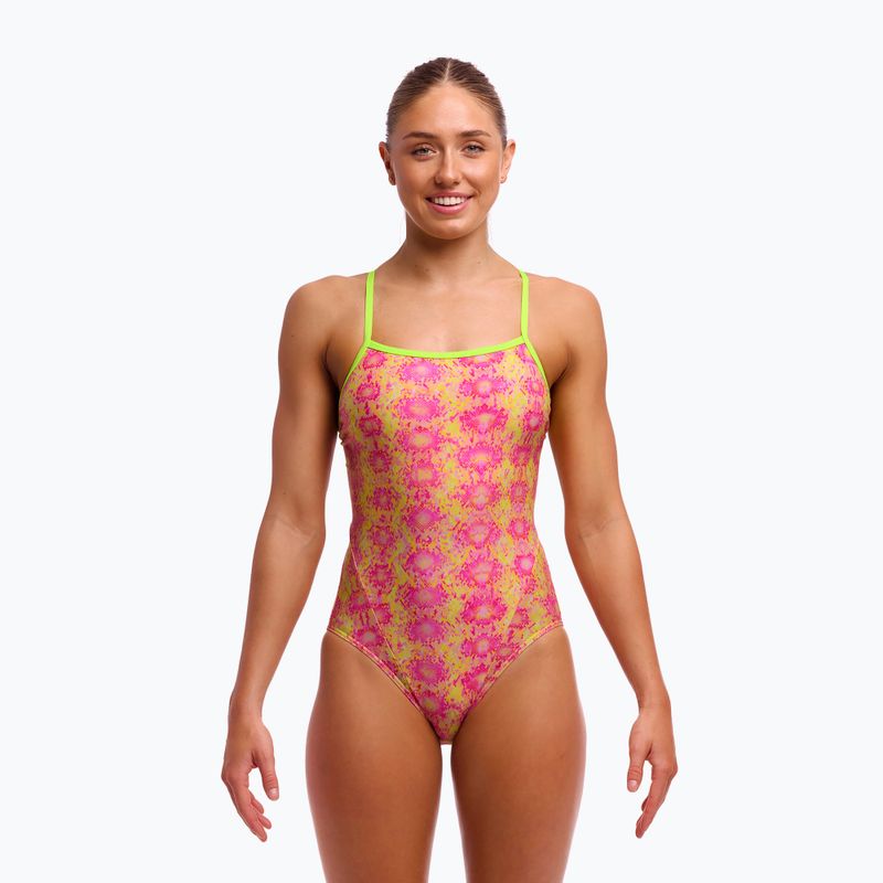 Moteriškas vientisas plaukimo kostiumas Funkita Single Strap One Piece poison pink 2
