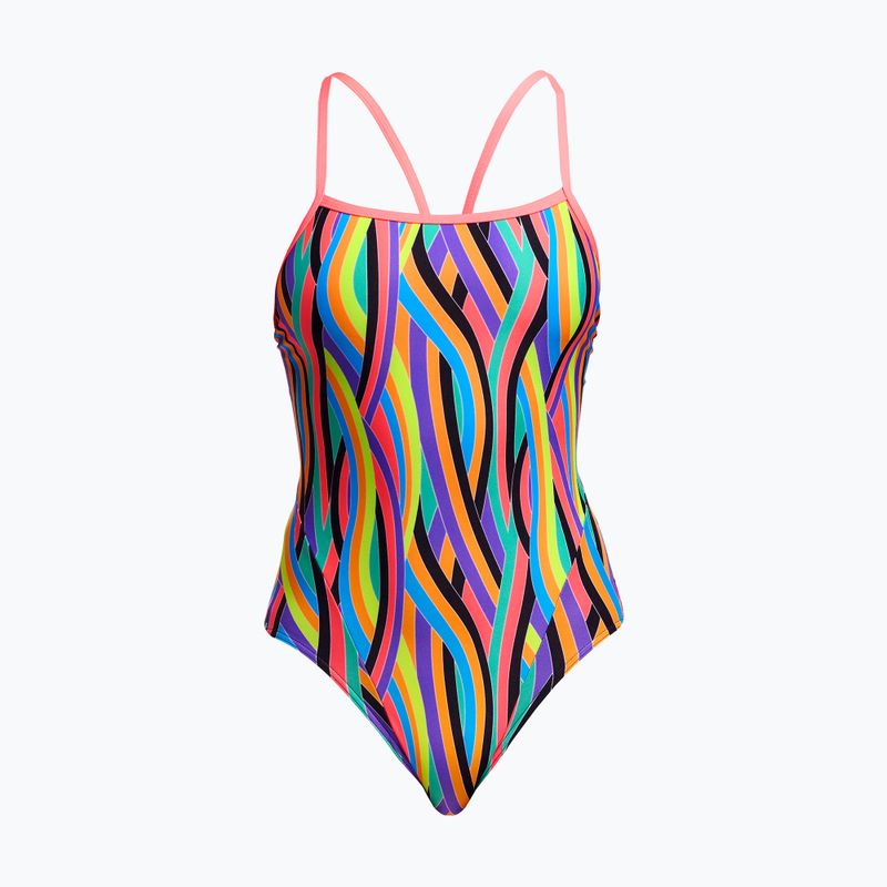 Moteriškas vientisas plaukimo kostiumas Funkita Single Strap One Piece curl curl