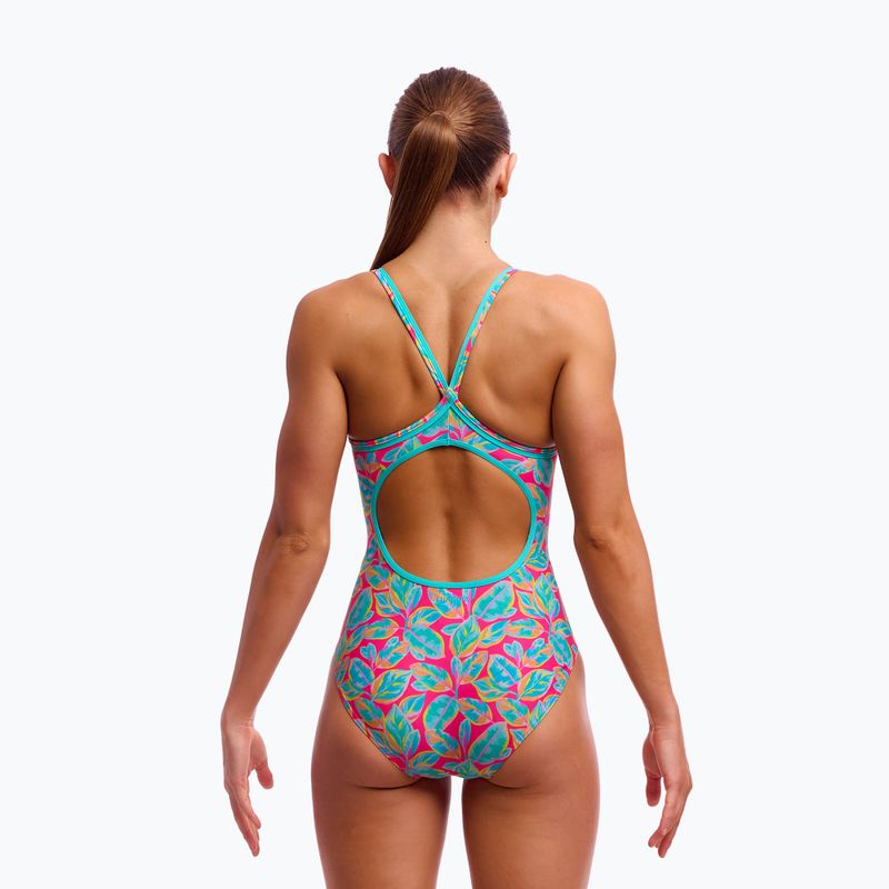 Moteriškas vientisas plaukimo kostiumas Funkita Diamond Back One Piece planted pink 2