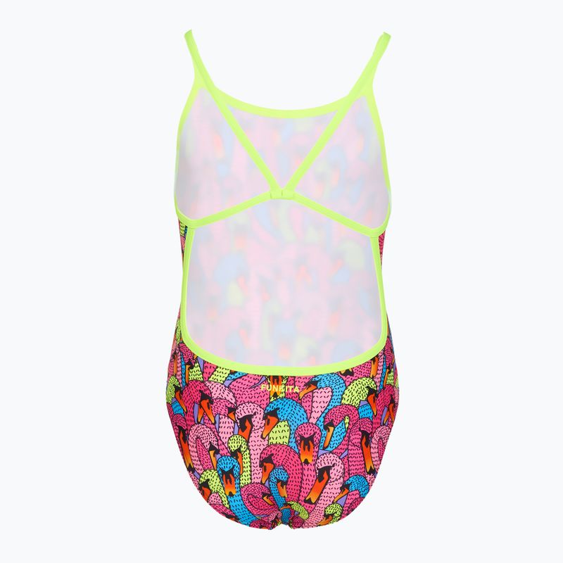 Vaikiškas vientisas maudymosi kostiumėlis Funkita Single Strap One Piece Swan City 2
