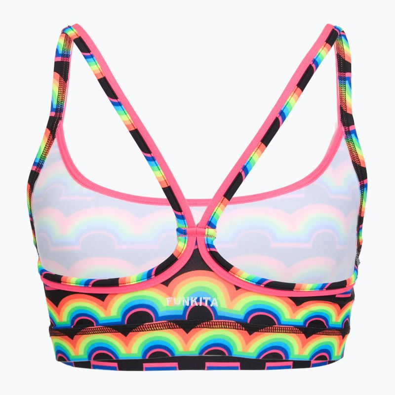 Maudymosi kostiumėlio viršus Funkita Sports Top rainbowie 2