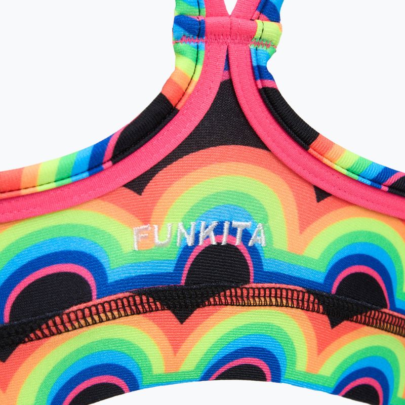 Maudymosi kostiumėlio viršus Funkita Sports Top rainbowie 3