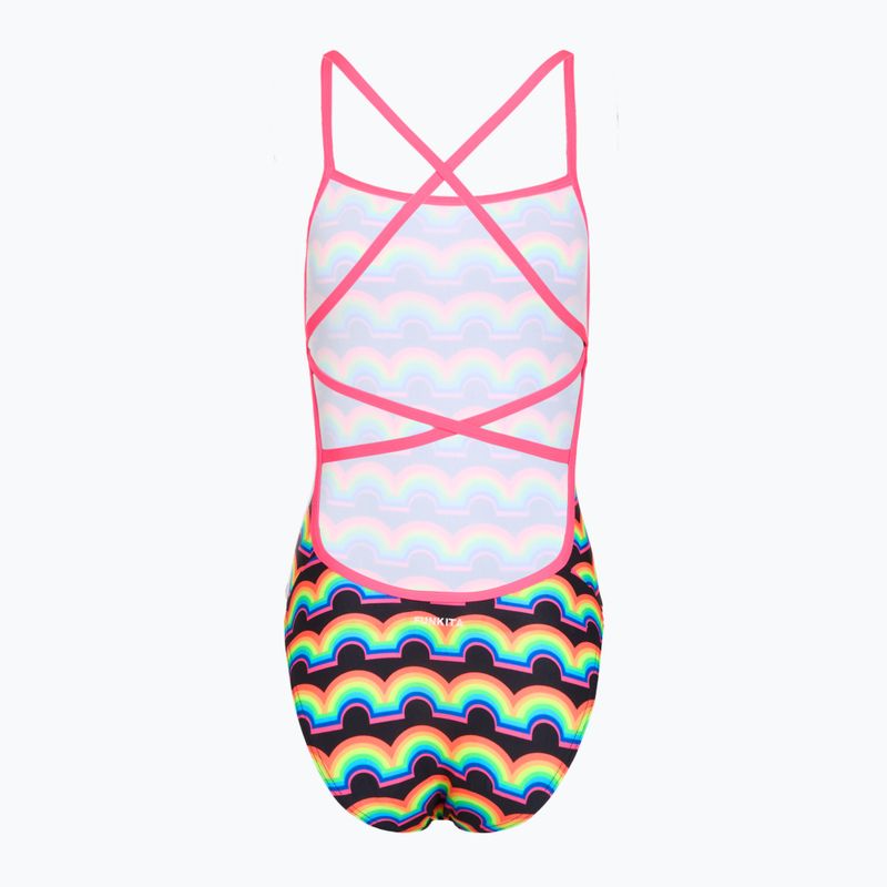 Moteriškas vientisas maudymosi kostiumėlis Funkita Strapped In One piece rainbowie 2