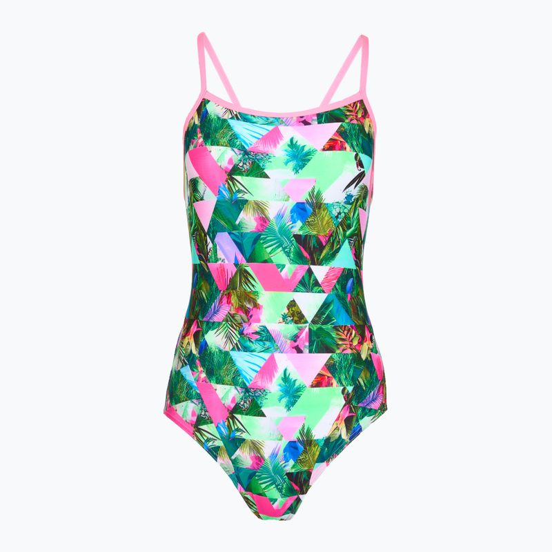 Moteriškas vientisas maudymosi kostiumėlis Funkita Single Strap One piece sub lime