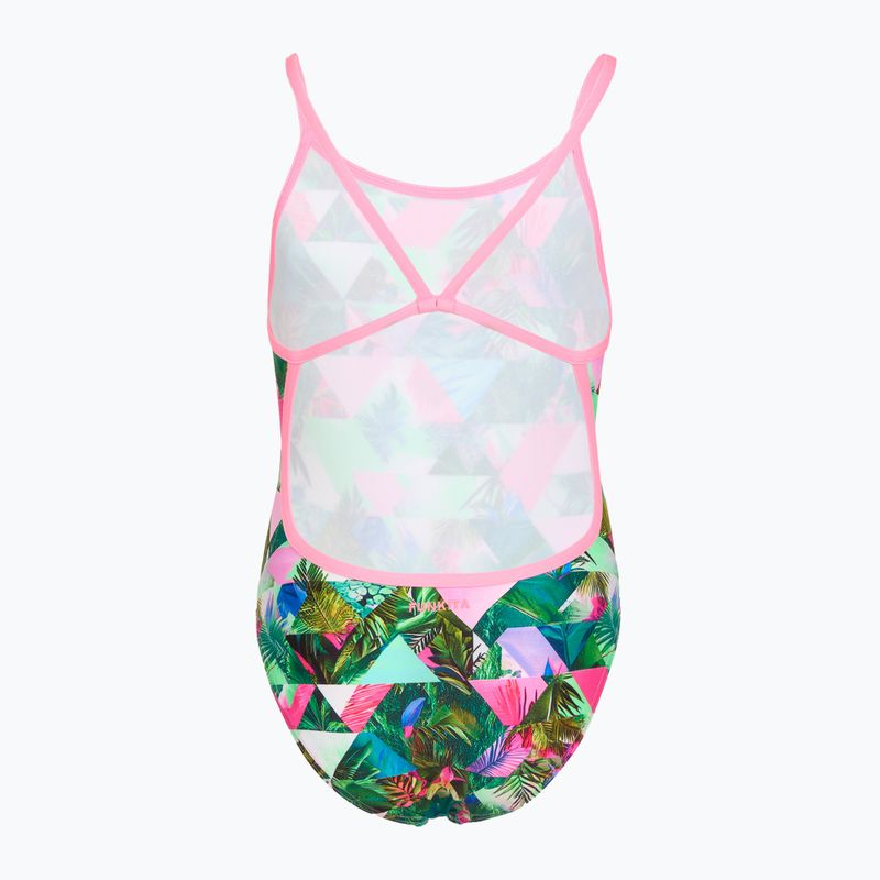 Vaikiškas vientisas maudymosi kostiumėlis Funkita Single Strap One Piece sub lime 2