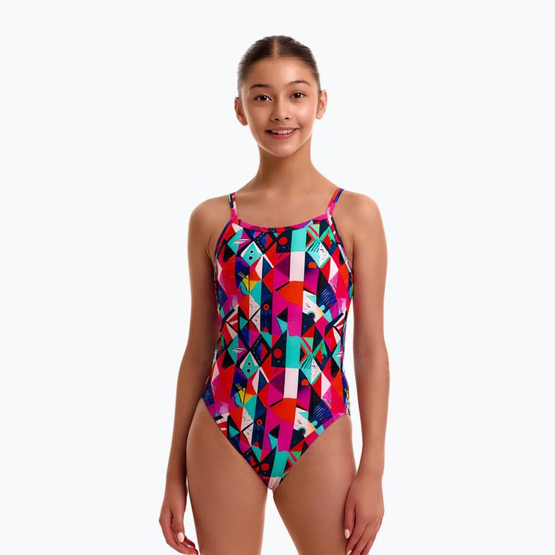 Vaikiškas vientisas maudymosi kostiumėlis Funkita Single Strap One pieces art dropout