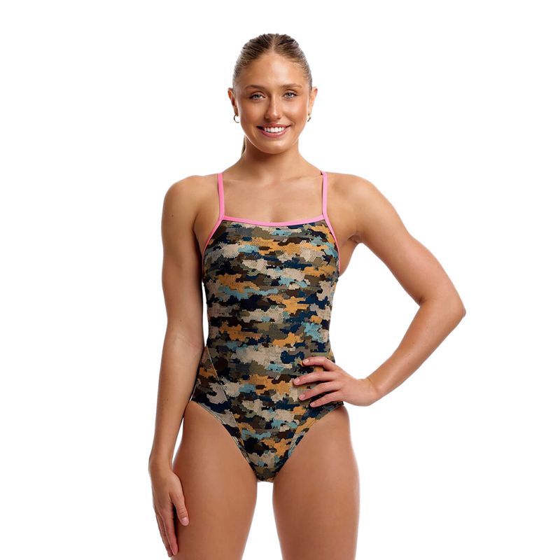 Moteriškas vientisas maudymosi kostiumėlis Funkita Single Strap One Piece bilko baby 2