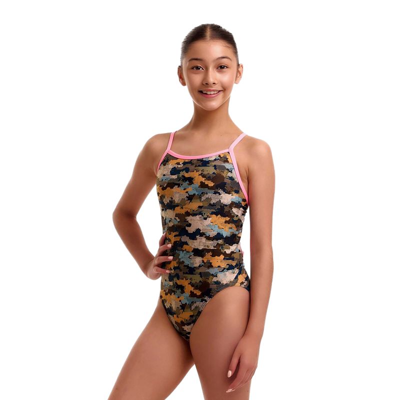 Vaikiškas vientisas maudymosi kostiumėlis Funkita Single Strap One Piece bilko baby 2