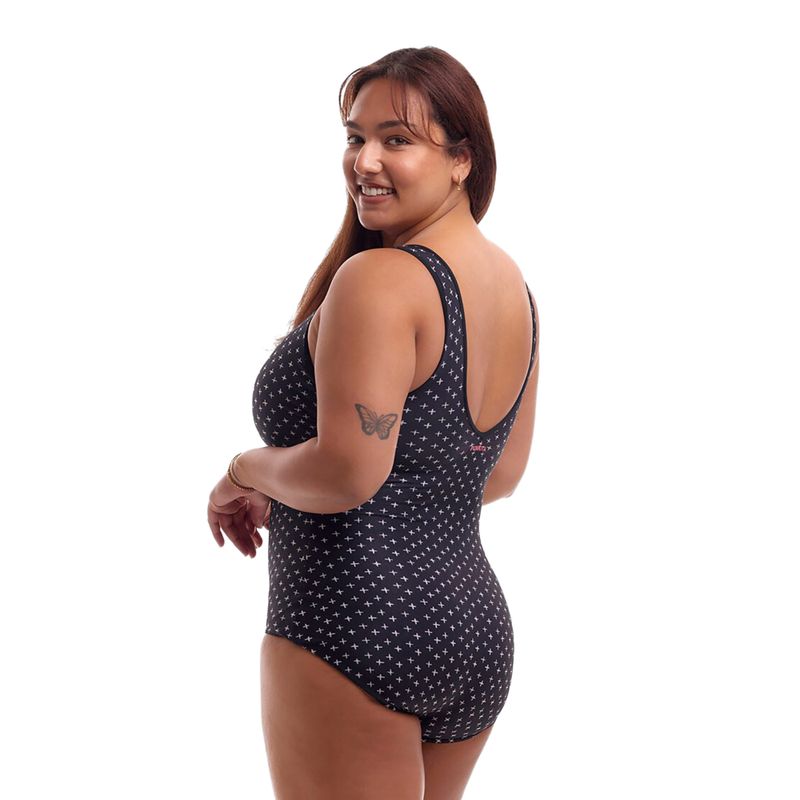Moteriškas vientisas maudymosi kostiumėlis Funkita Zip Front One Piece be positive 2