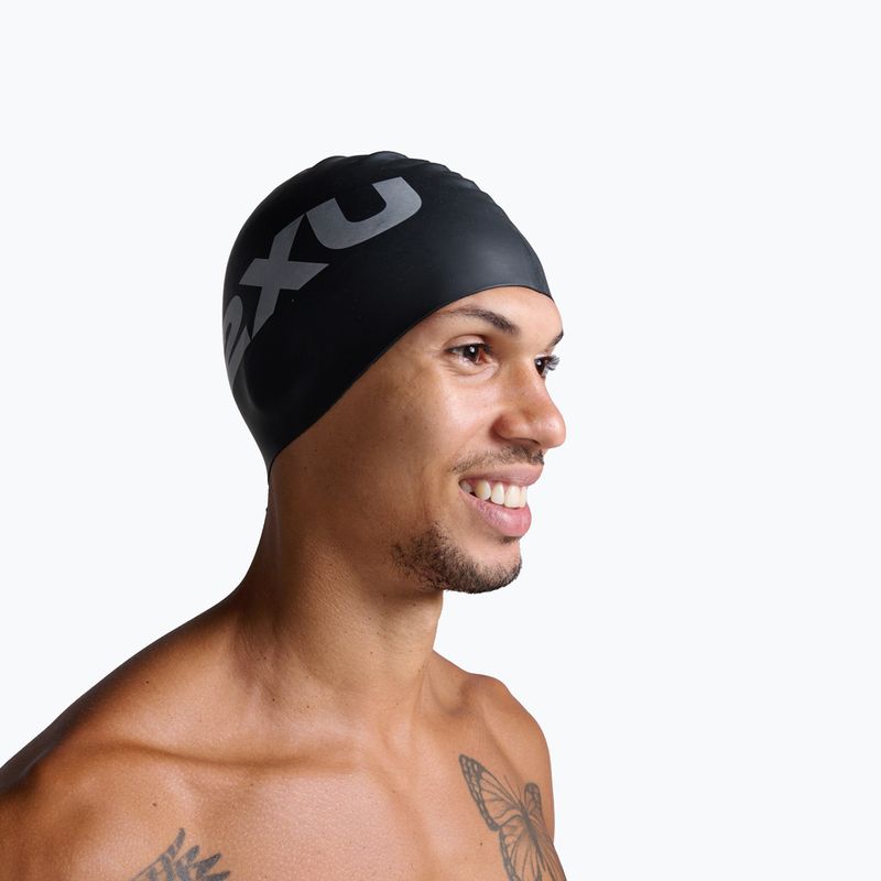 Plaukimo kepuraitė 2XU Silicone black/black 5