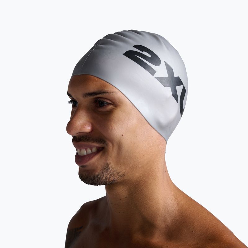 Plaukimo kepuraitė 2XU Silicone silver/silver 3