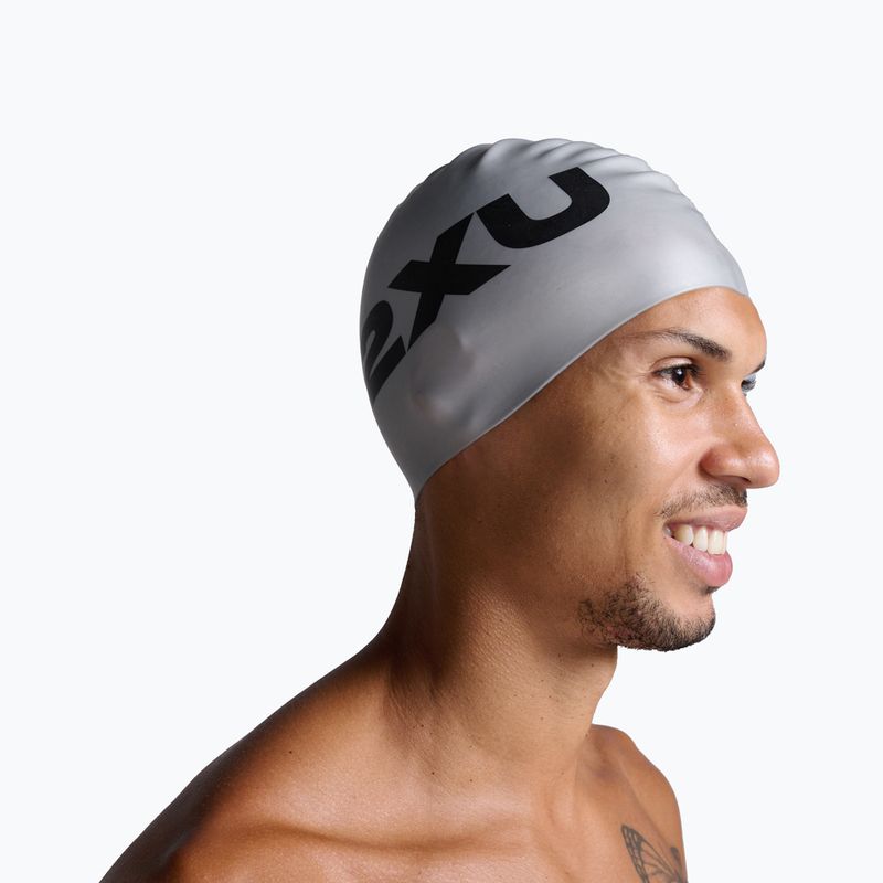 Plaukimo kepuraitė 2XU Silicone silver/silver 4