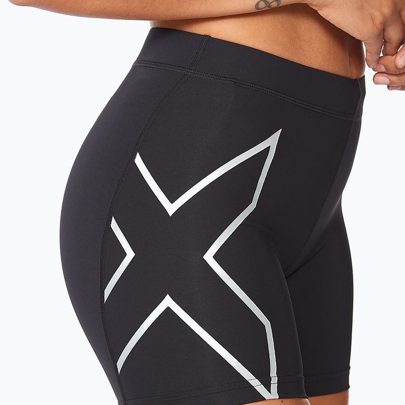 Moteriški treniruočių šortai 2XU Core Compression 5" black/silver 4