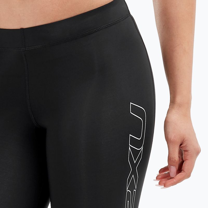 Moteriškos treniruočių tamprės 2XU Core Compression 3/4 black/silver 5