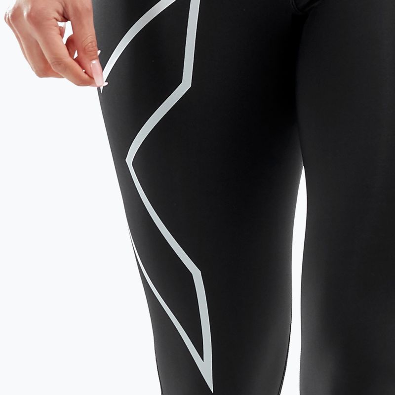 Moteriškos treniruočių tamprės 2XU Core Compression 3/4 black/silver 7