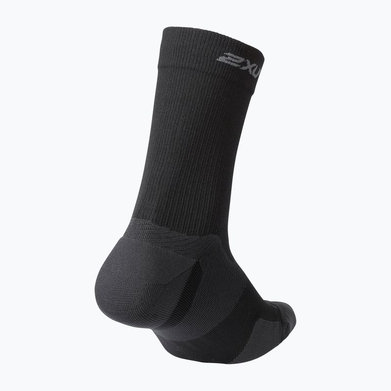 2XU Vectr Cushion Crew juodos/titano spalvos bėgimo kojinės 2