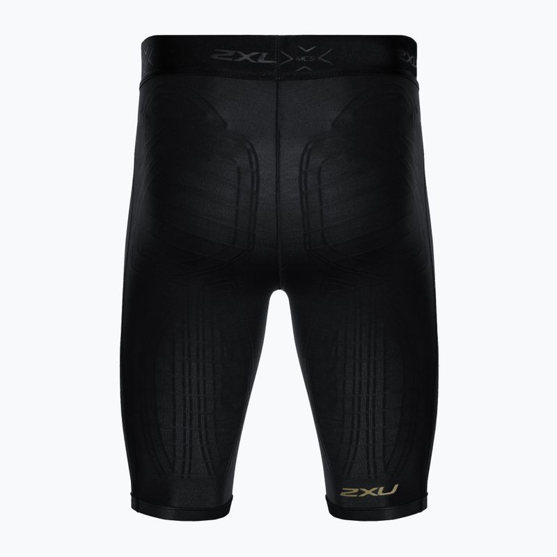 Vyriški 2XU Force Compression treniruočių šortai black/gold 6