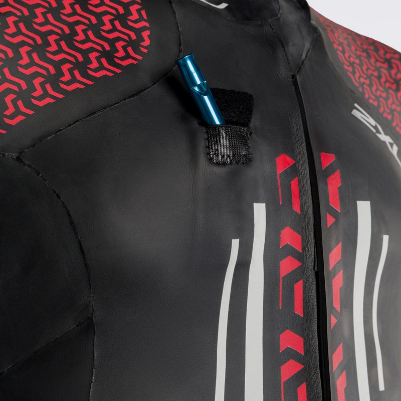 Vyriškas triatlono hidrokostiumas 2XU Swimrun PRO black/flame scarlet 6