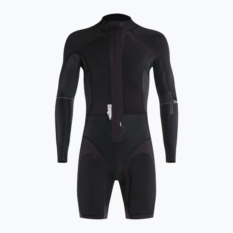 Vyriškas 2XU Swimrun 1 triatlono hidrokostiumas juodas/mėlynas su banglenčių raštu 4
