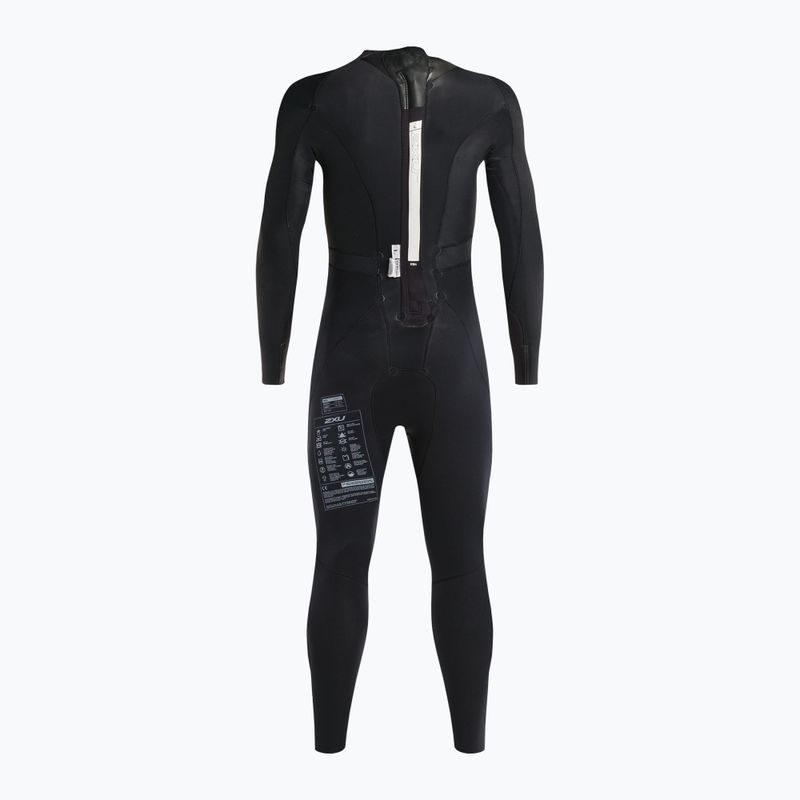 Vyriškas triatlono hidrokostiumas 2XU Propel 2 black/orange fizz 5