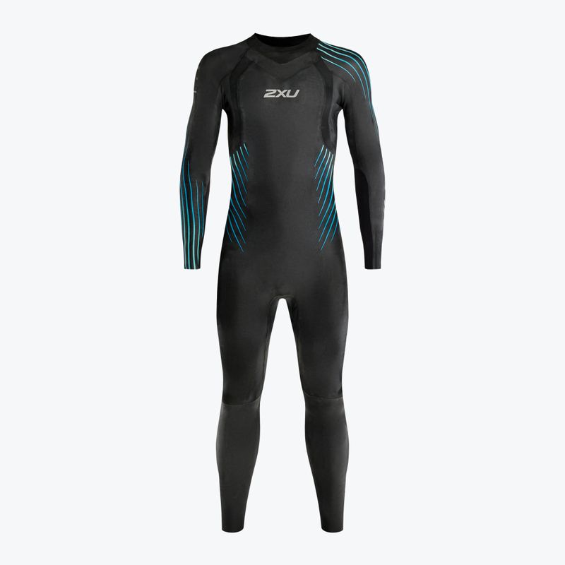 Vyriškas 2XU Propel 1 triatlono hidrokostiumas juoda/mėlyna ombre 2