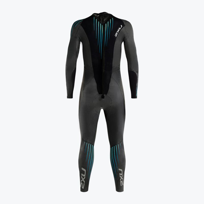 Vyriškas 2XU Propel 1 triatlono hidrokostiumas juoda/mėlyna ombre 3