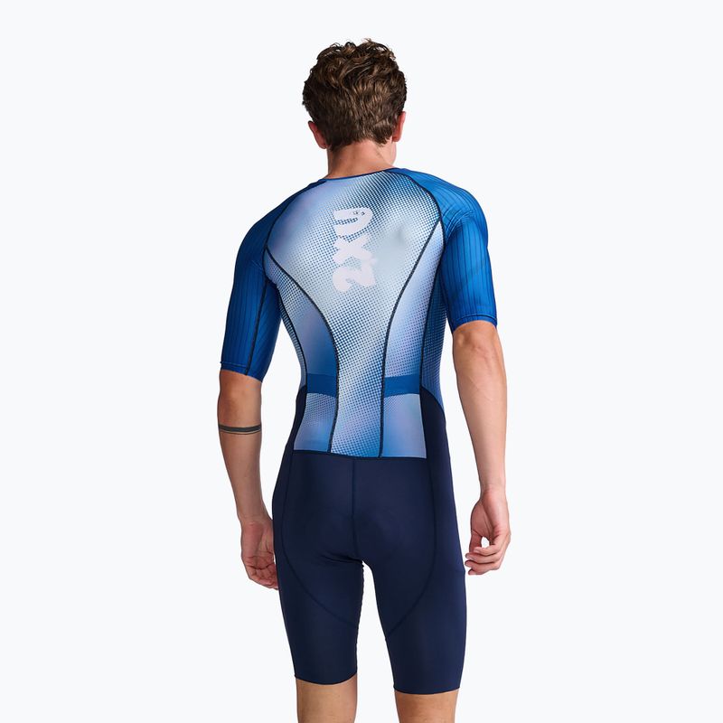 Vyriškas dviratininko kostiumas 2XU Aero Sleeved midnight/white 2