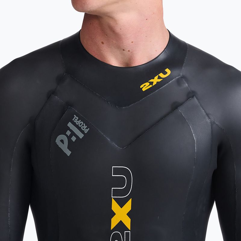 Vyriškas triatlono hidrokostiumas 2XU Propel:1 black/ambition MW4991C 5
