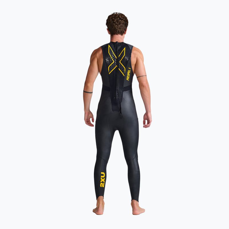 Vyriškas triatlono hidrokostiumas 2XU Propel:1 black/ambition MW4992C 2