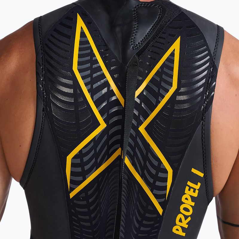 Vyriškas triatlono hidrokostiumas 2XU Propel:1 black/ambition MW4992C 4