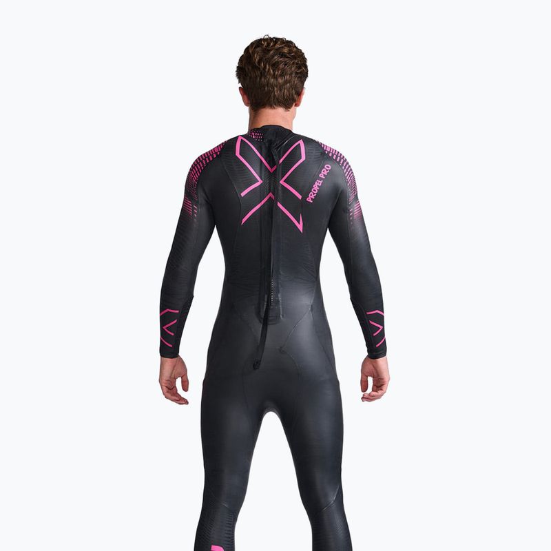 Vyriškas triatlono hidrokostiumas 2XU Propel PRO 3 mm black/punk pink 2