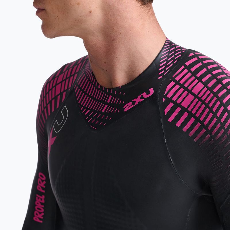 Vyriškas triatlono hidrokostiumas 2XU Propel PRO 3 mm black/punk pink 7